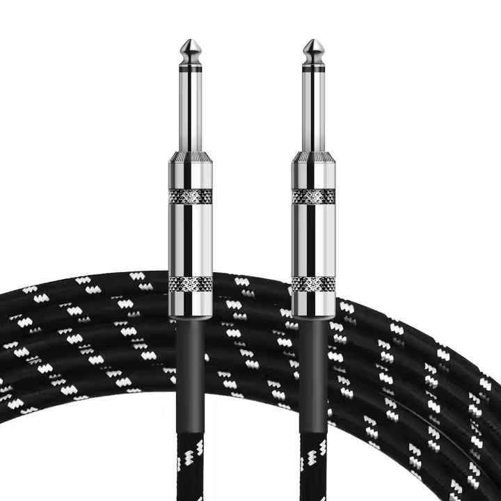 Professional guitar cable 1/4 inch instrument cable, noise-free, super durable guitar right angle.