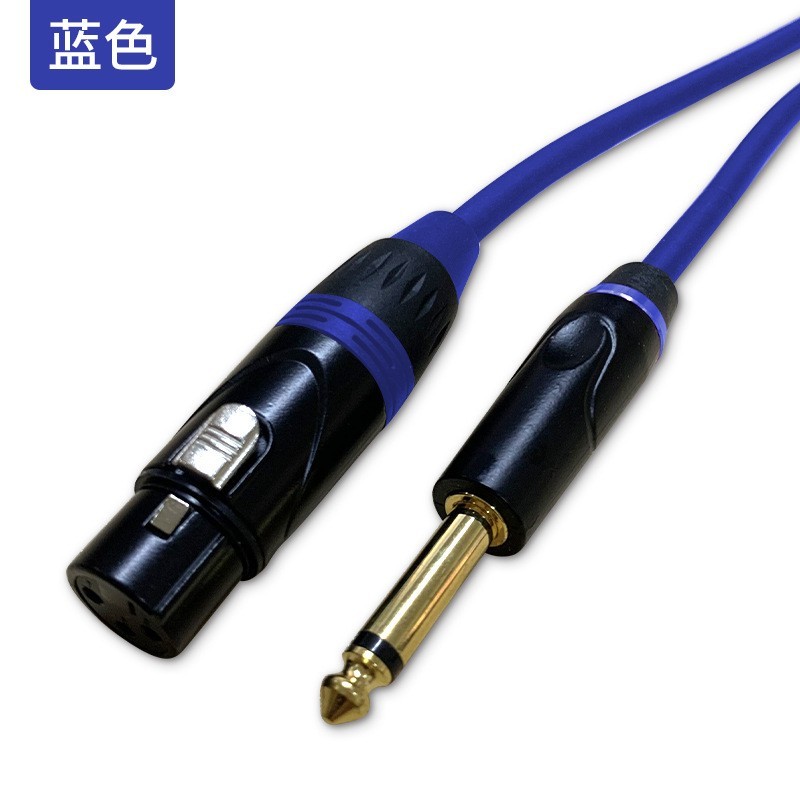 6.5mm TS to blue XLR female