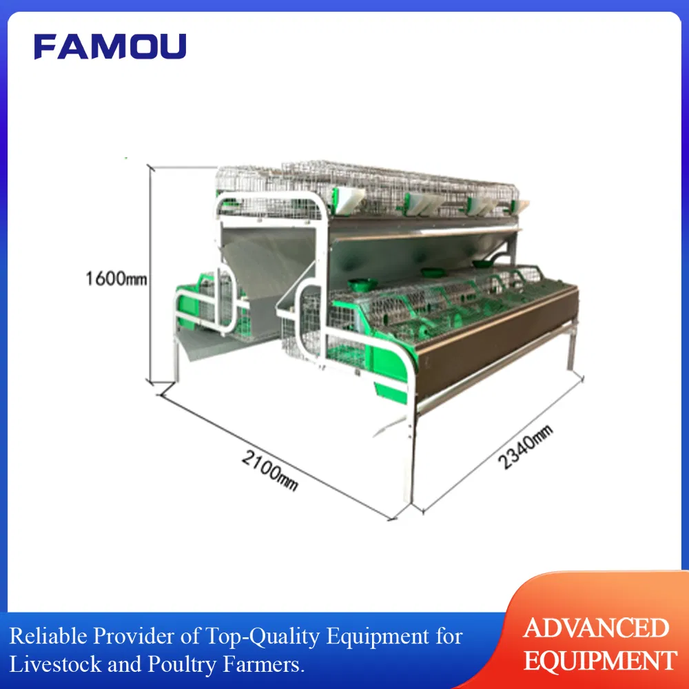 Various Rabbit Cages with Manual Feeding for Intensive Rabbit Farm