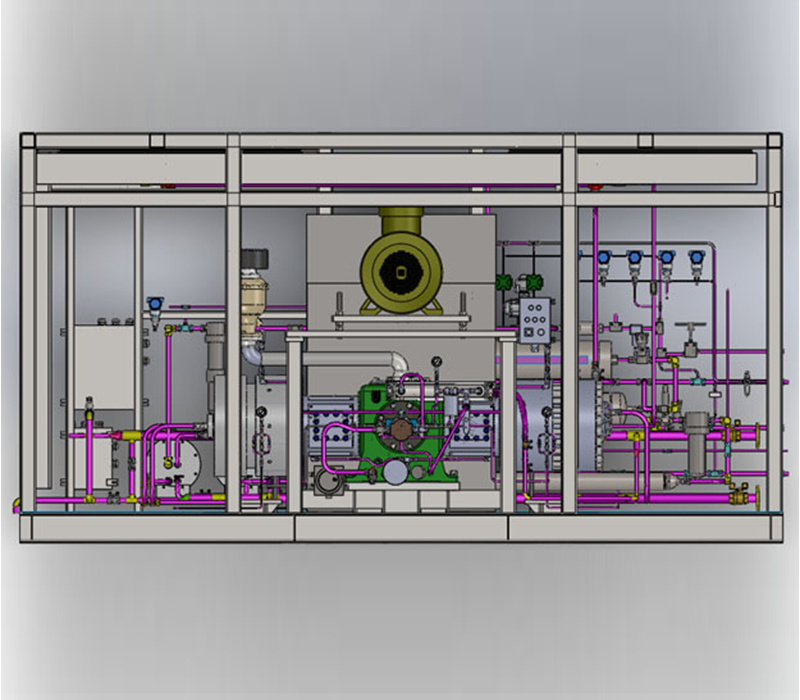 Skid-mounted Diaphragm Hydrogen Compressor