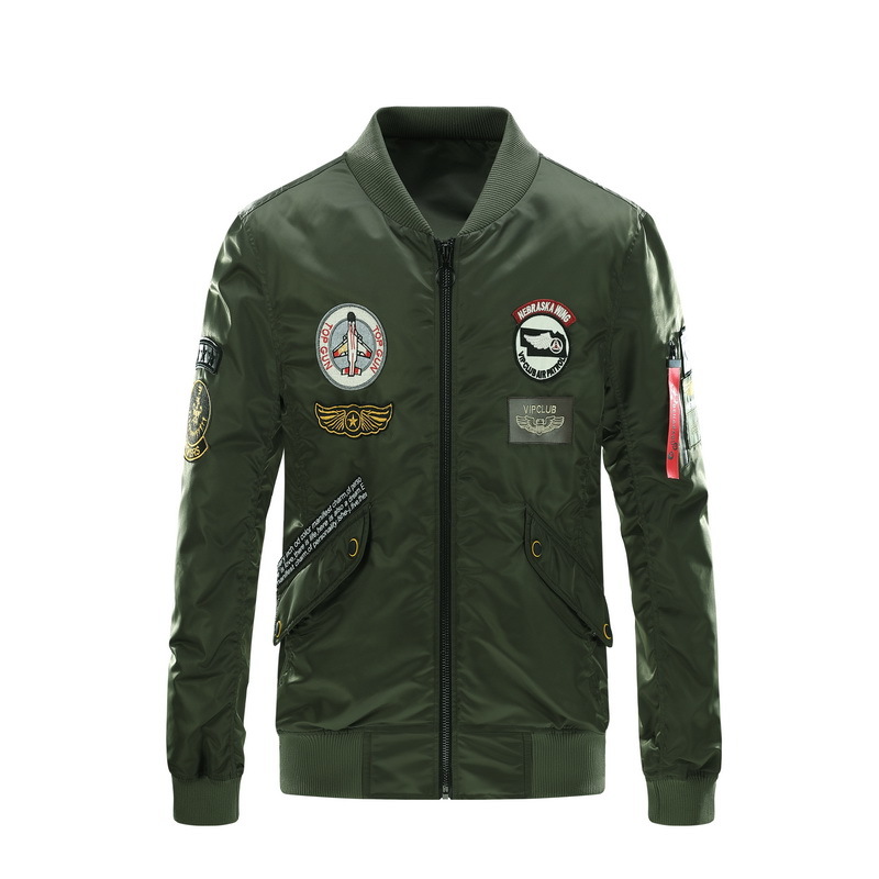 fashion custom men's Outdoor Jacket army green bombing suit jacket printed jackets for men