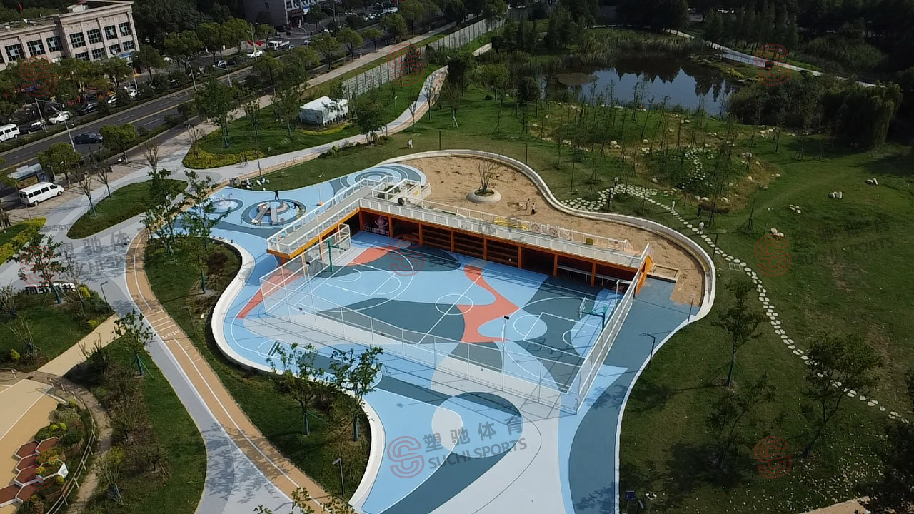 江苏省昆山市蓬朗社区公园-硅PU