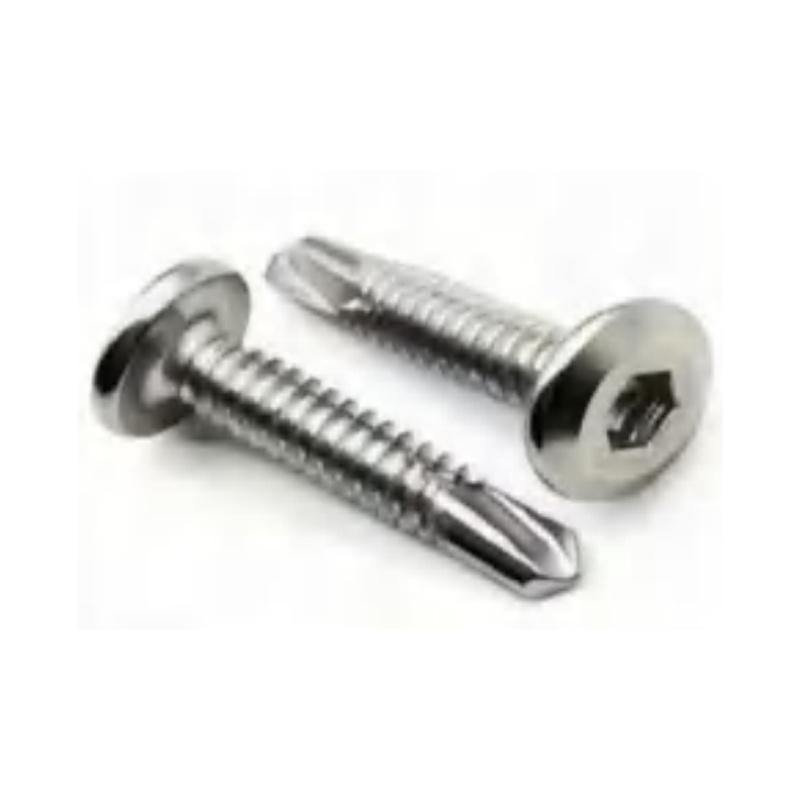 Hexagon socket flat round head self-drilling