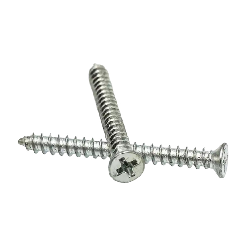 Galvanized cross recessed self-tapping screw