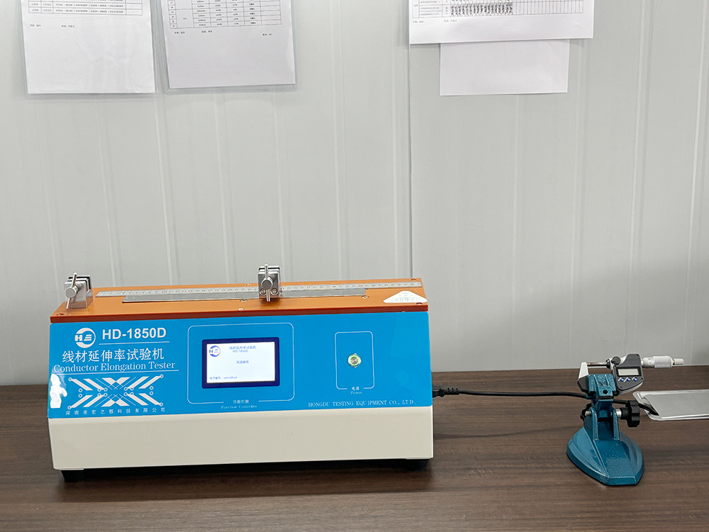 Wire elongation testing machine