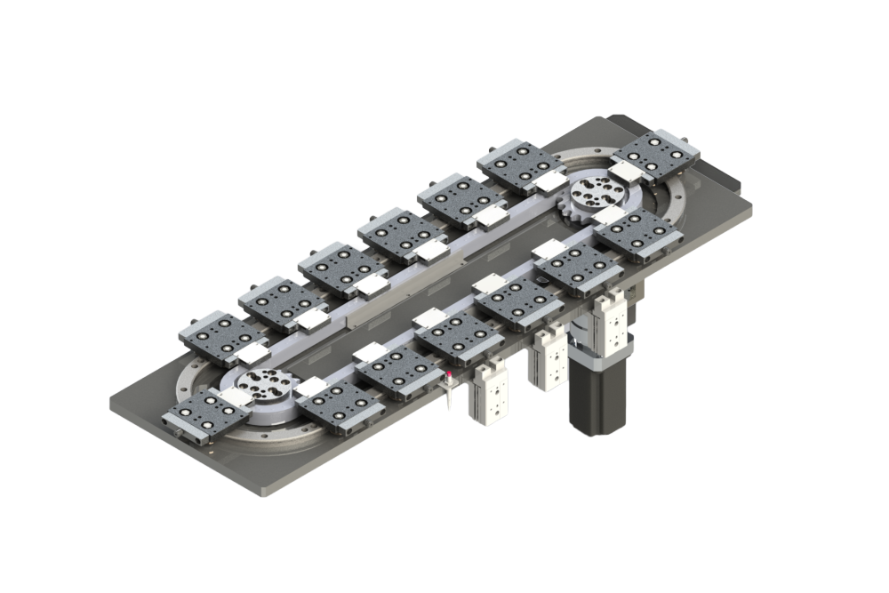 Belt ring guide rails