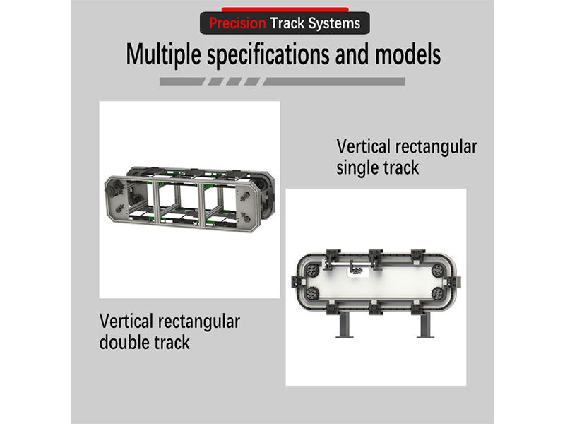 Vertical rectangular double track Circular guide rail circulation line