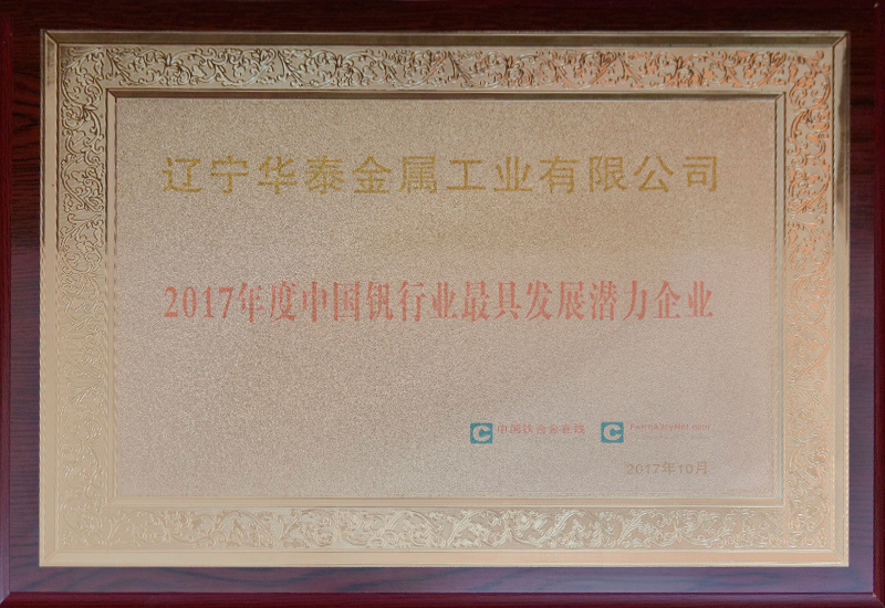 2017年度中國釩行業(yè)最具發(fā)展?jié)摿ζ髽I(yè)