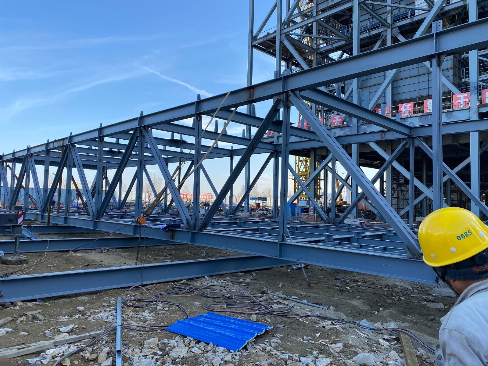 Power plant steel structure