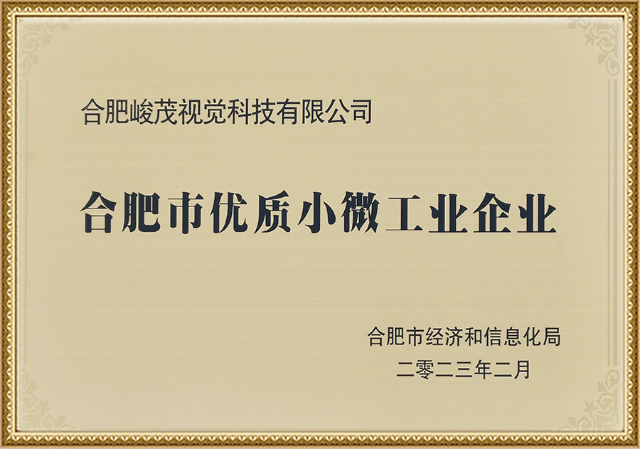 合肥市优质小微工业企业铜牌 合肥市优质小微工业企业铜牌
