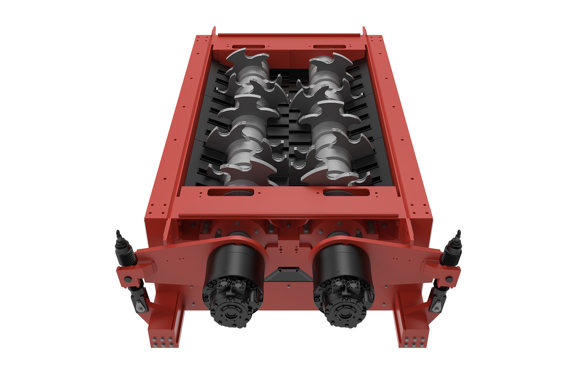 High-torque 2-shaft shredder