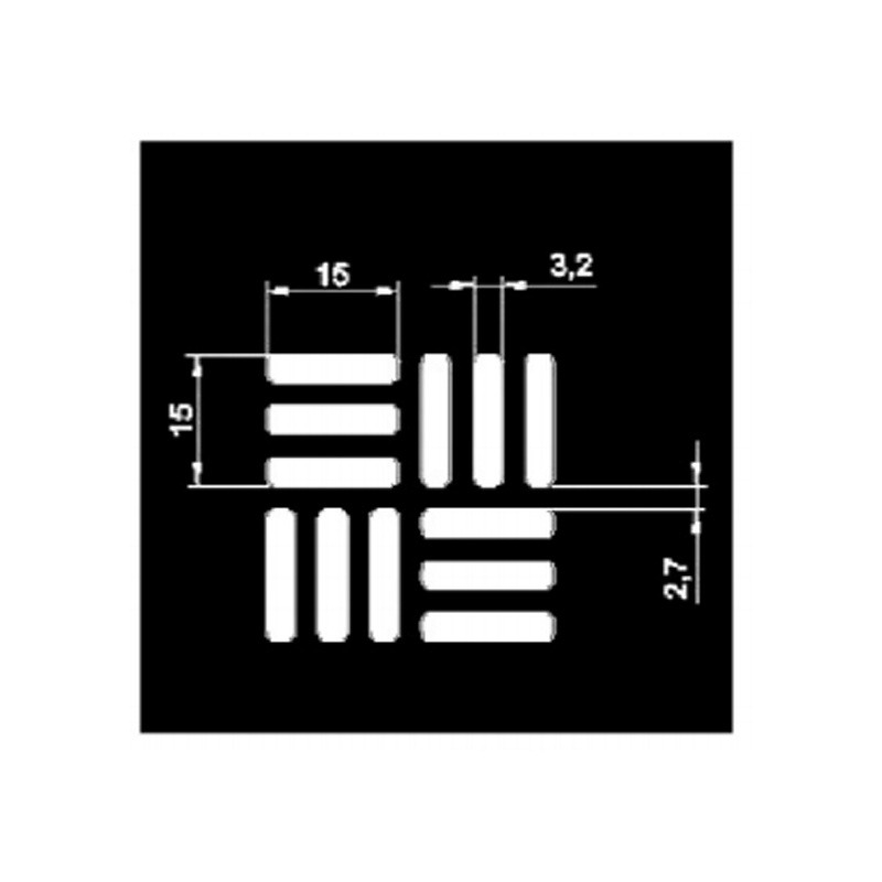 15*15 round corner rectangle