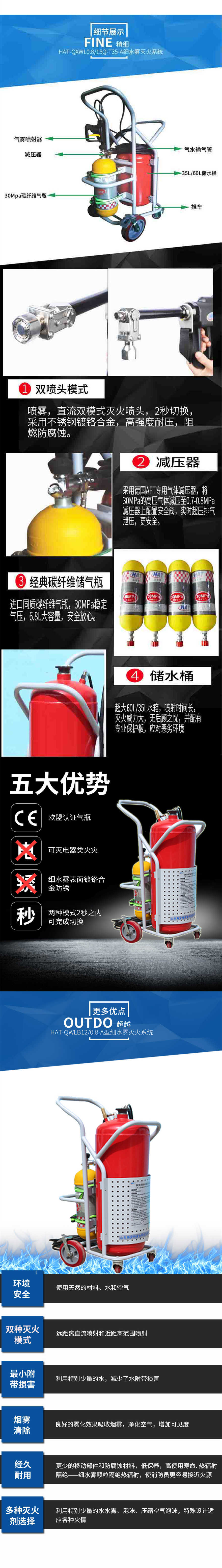 推车式细水雾灭火枪（３５L）
