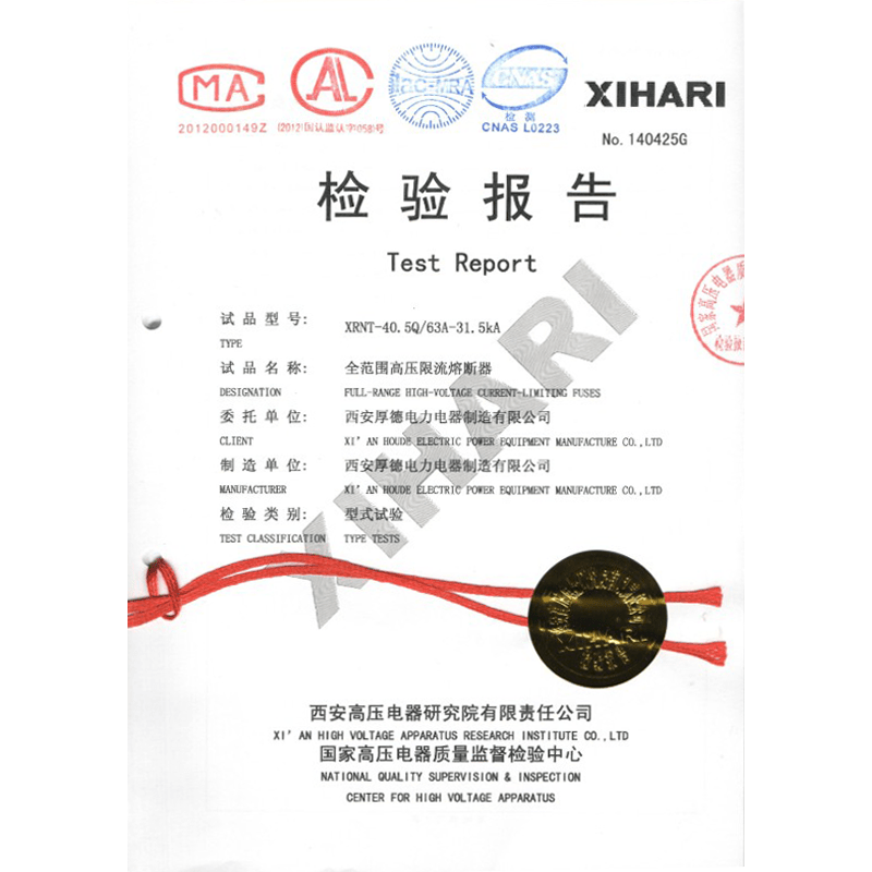 XRNT-40.5-63A型式试验
