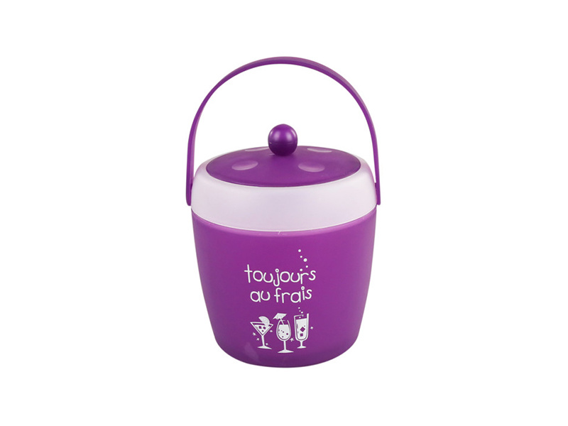 1.8 Litre plastic ice bucket with Lid and Tongs