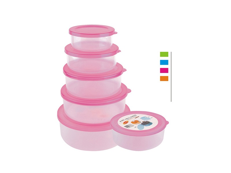 Home crisper set plastic round 5 pcs/set 