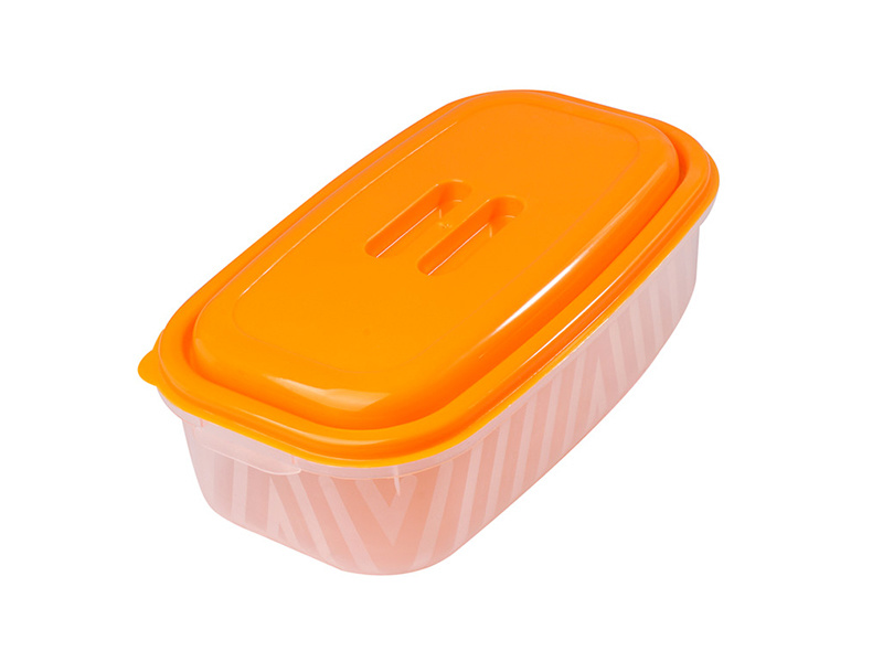 Rectangular plastic transparent storage container 