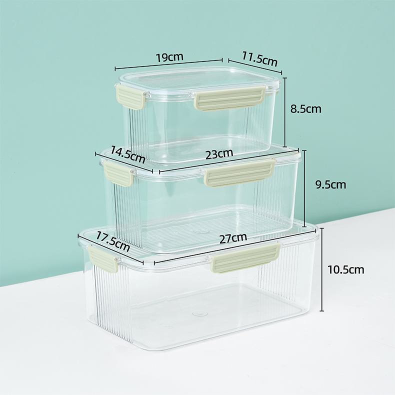 Three-piece PET food storage box