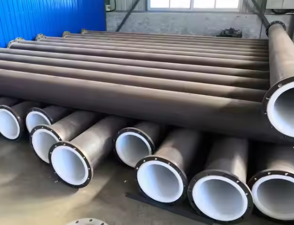 Polytetrafluoroethylene, HDPE, PP, PE, PO lined carbon steel pipe