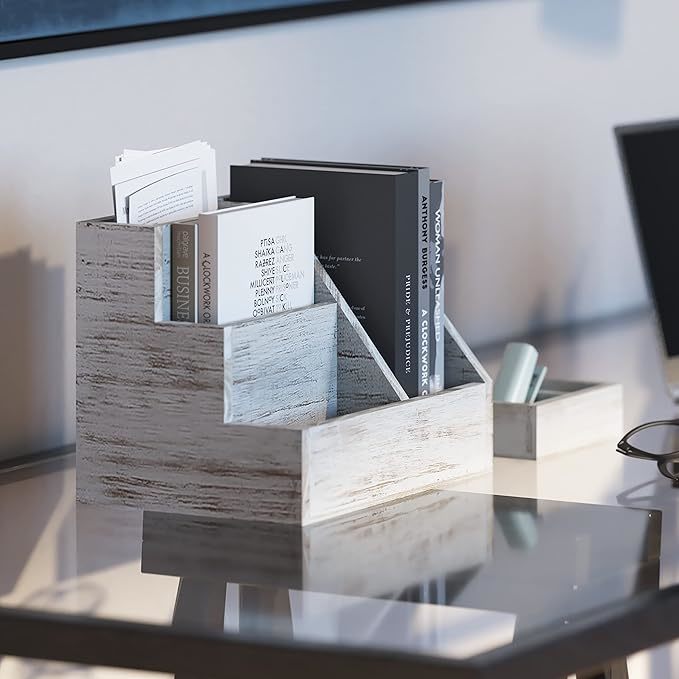 White Desktop Storage Set