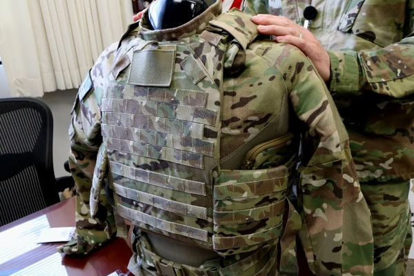 What material is bulletproof vest made of: composite material (protective gear)