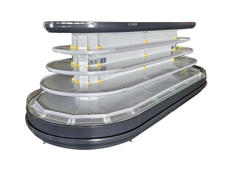 Circular air curtain cabinet