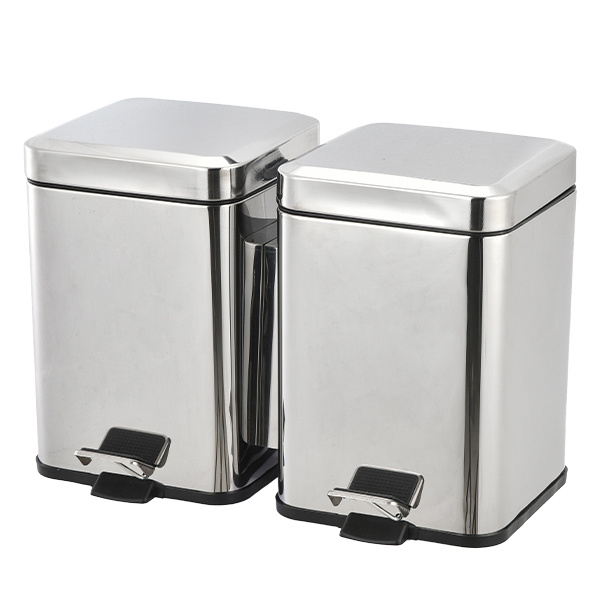 Double 6L Recycle Pedal Bin