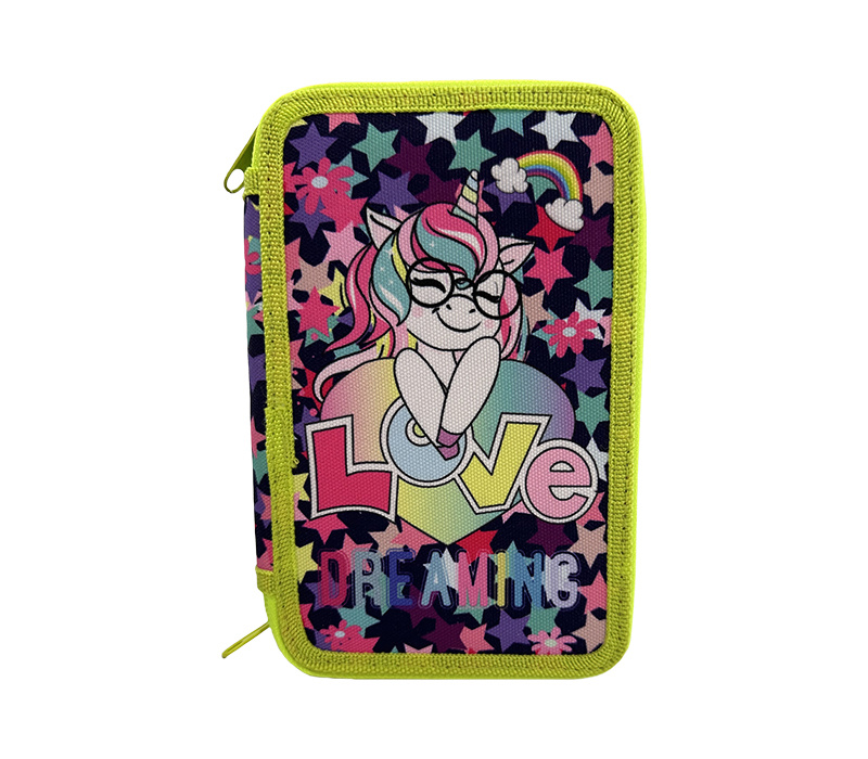TWO ZIPPER PENCIL CASE