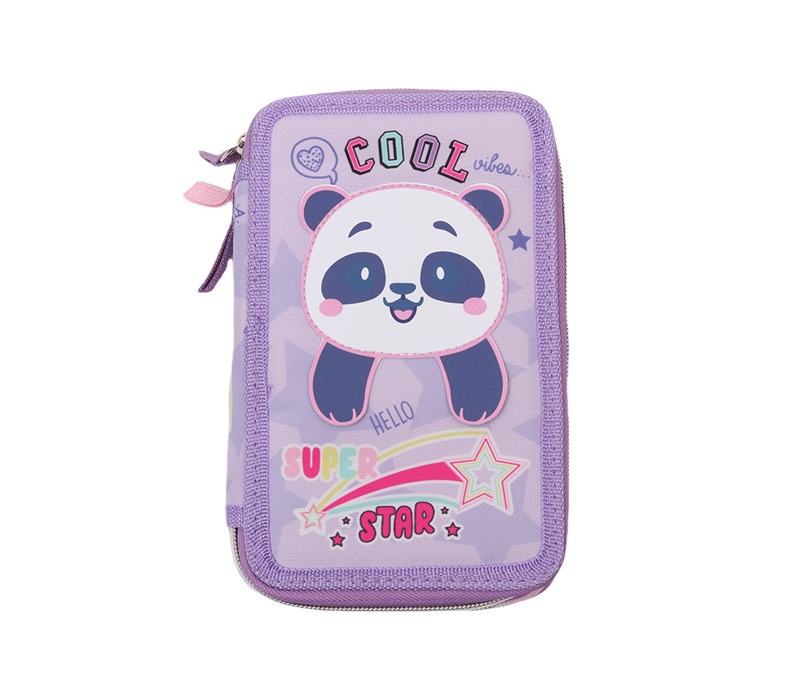 HIGH QUALITY THREE ZIPPER PENCIL CASE