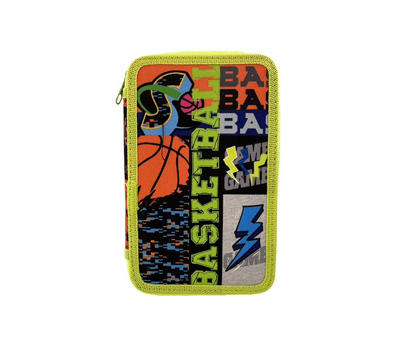 THREE ZIPPER PENCIL CASE
