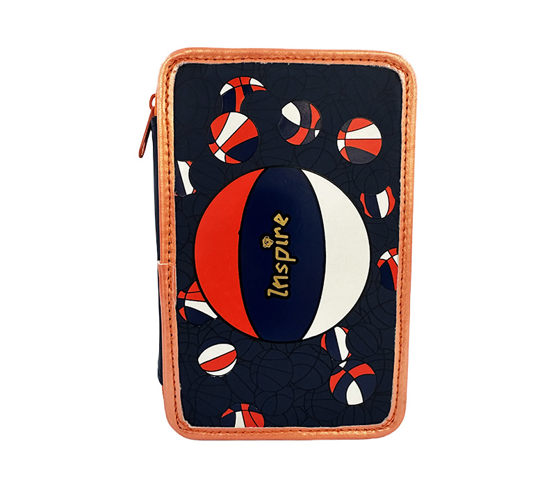 HIGH QUALITY TWO ZIPPER PENCIL CASE