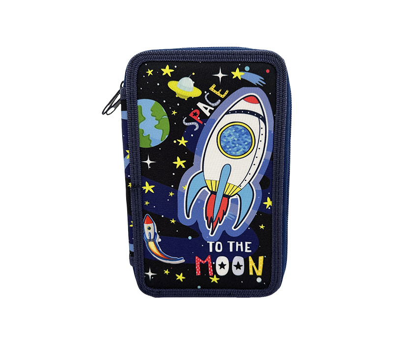 TWO ZIPPER PENCIL CASE