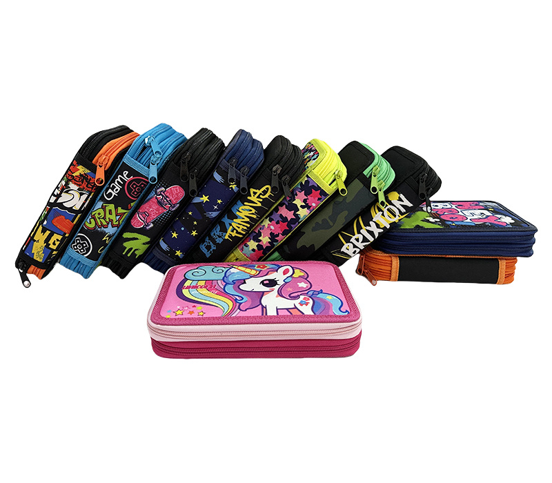 TWO ZIPPER PENCIL CASE