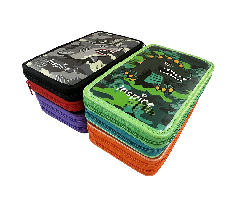 HIGH QUALITY TWO ZIPPER PENCIL CASE
