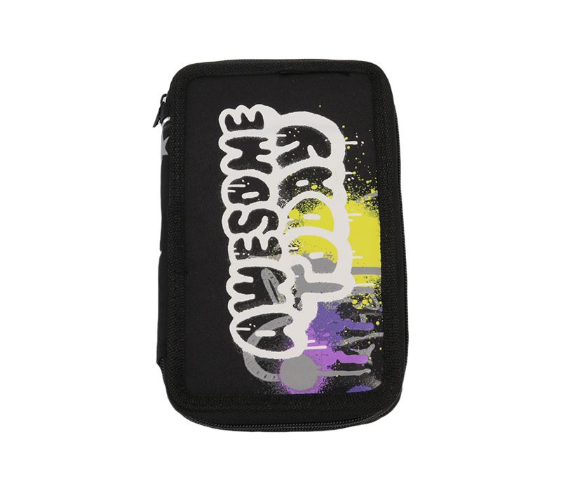THREE ZIPPER PENCIL CASE
