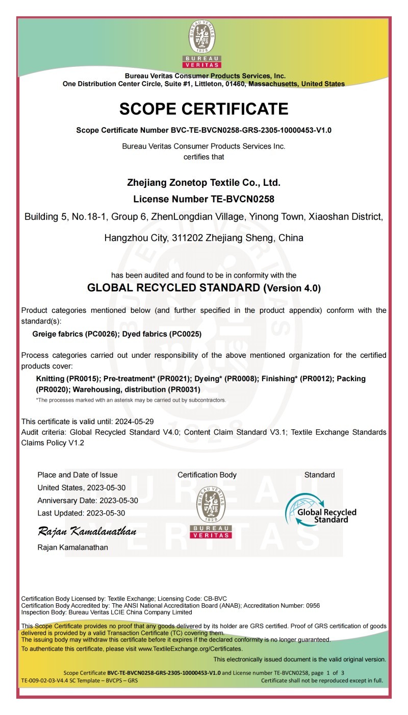 Scope Certificate_GOTS6.0