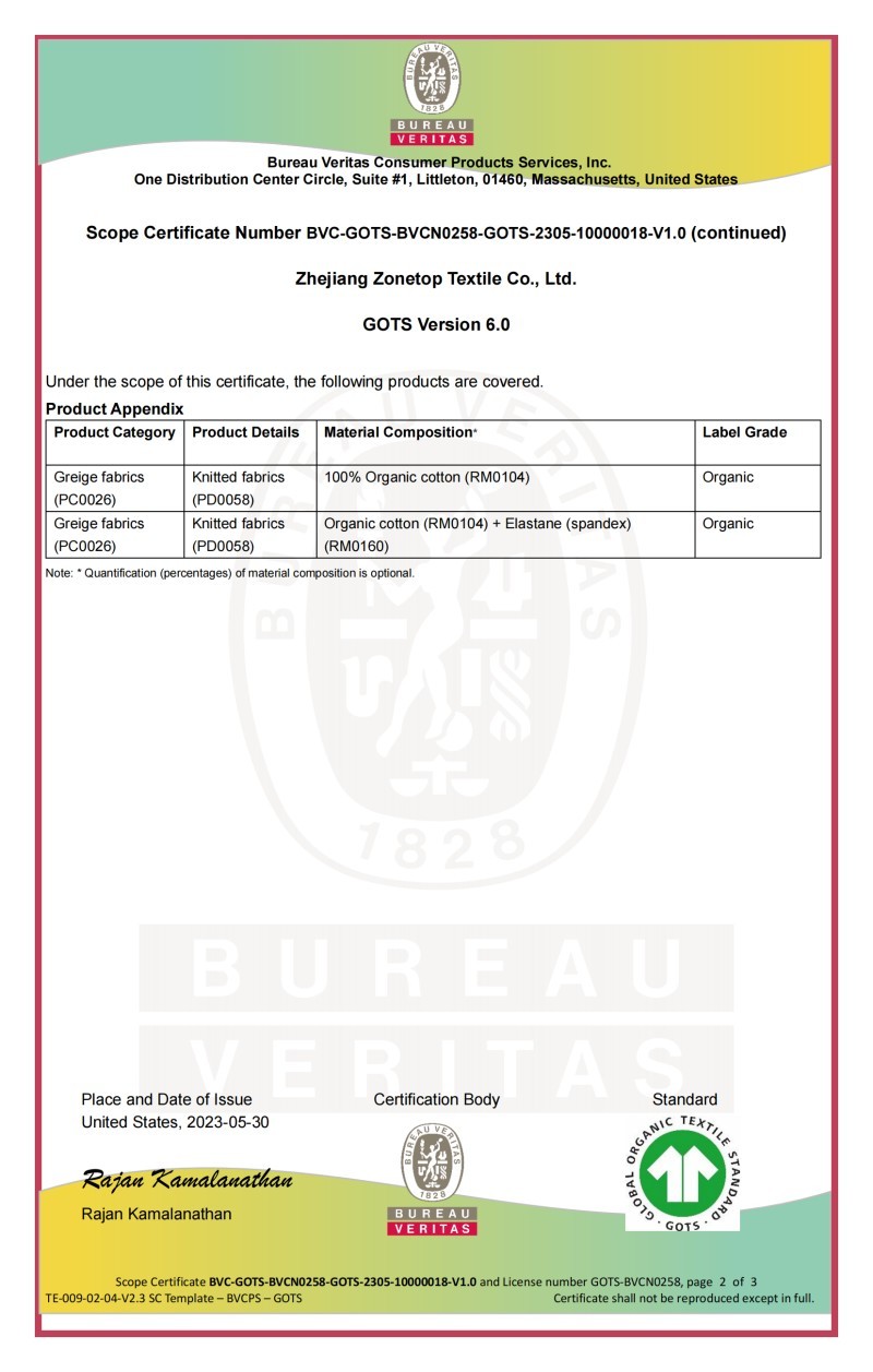 Scope Certificate_GOTS6.0