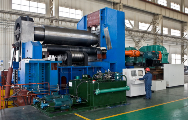 CNC three-roll plate rolling machine CNC three-roll plate rolling machine