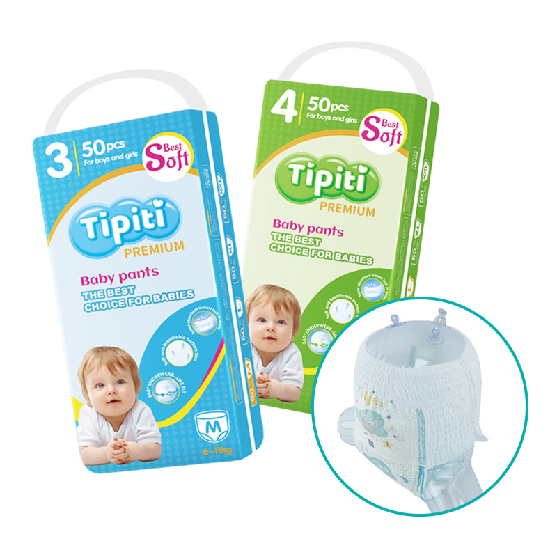 Super Dry Newborn Size Diaper Pull Up Custom Absorbent Cotton Baby Pants Diaper In Bulk