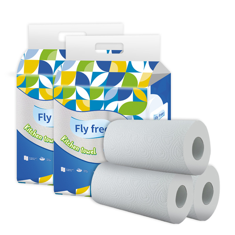 High Quality Cleaning Paper Towel Roll Custom Water Absorbent Kitchen Paper With Wood Pulp