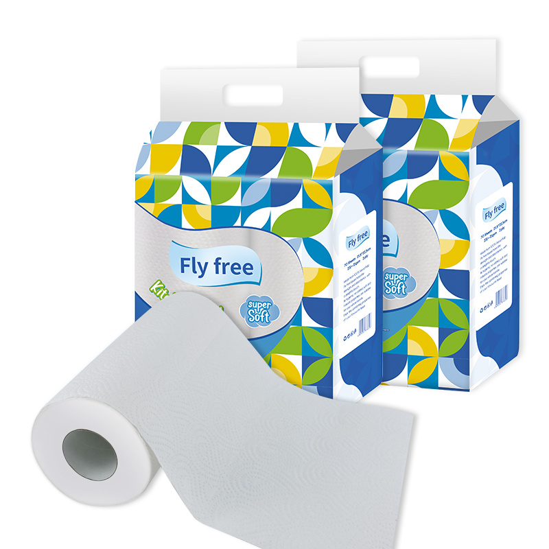 Factory Directly Wholesale 2ply Cleaning Kitchen Paper Roll Printed Ultra Soft Kitchen Paper Towel