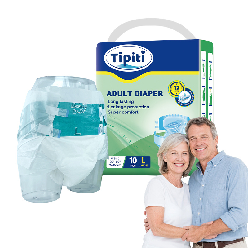 Top Quality OEM Brand Extra Thick PE Film Disposable Heavy Absorbent Soft Adult Diaper