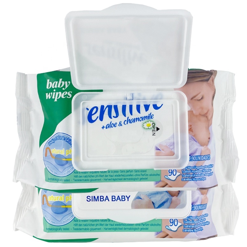 OEM brand nice packing top quality non woven baby wet wipes from China supplier