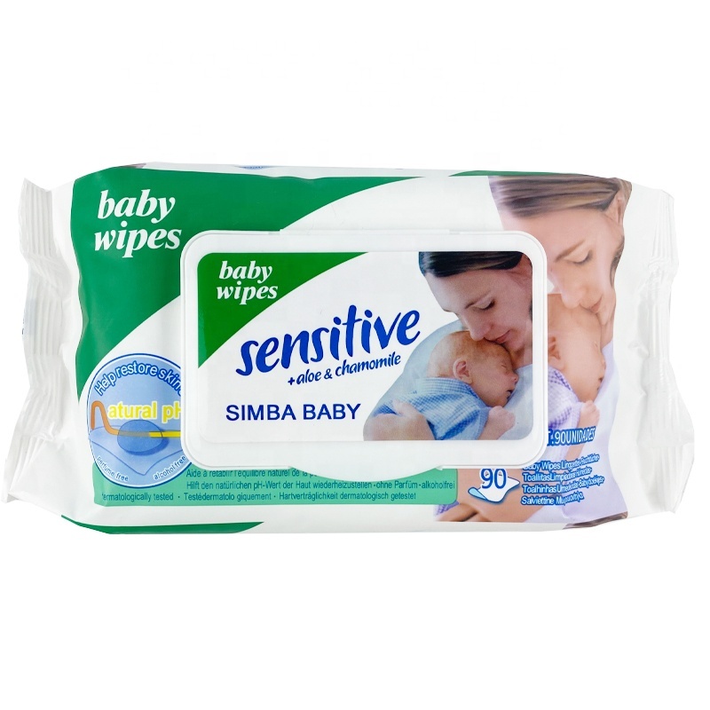 Hot Selling Super Soft Free Sample 90 Pcs Baby Wet Wipes