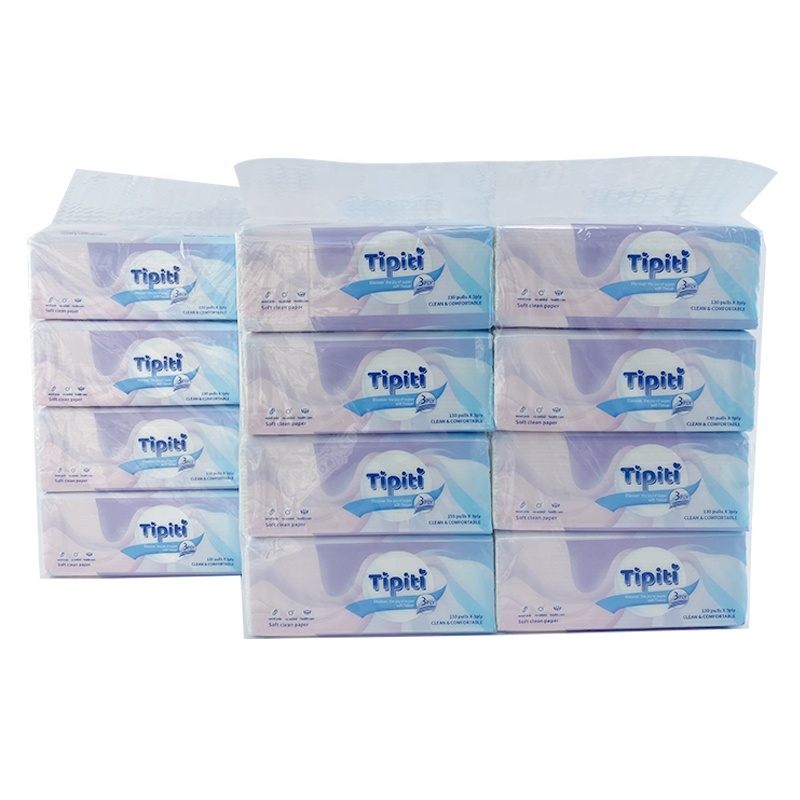 2023 High Quality 3 Ply Super Soft 100% Virgin Wood Pulp Facial Tissue Soft Packing