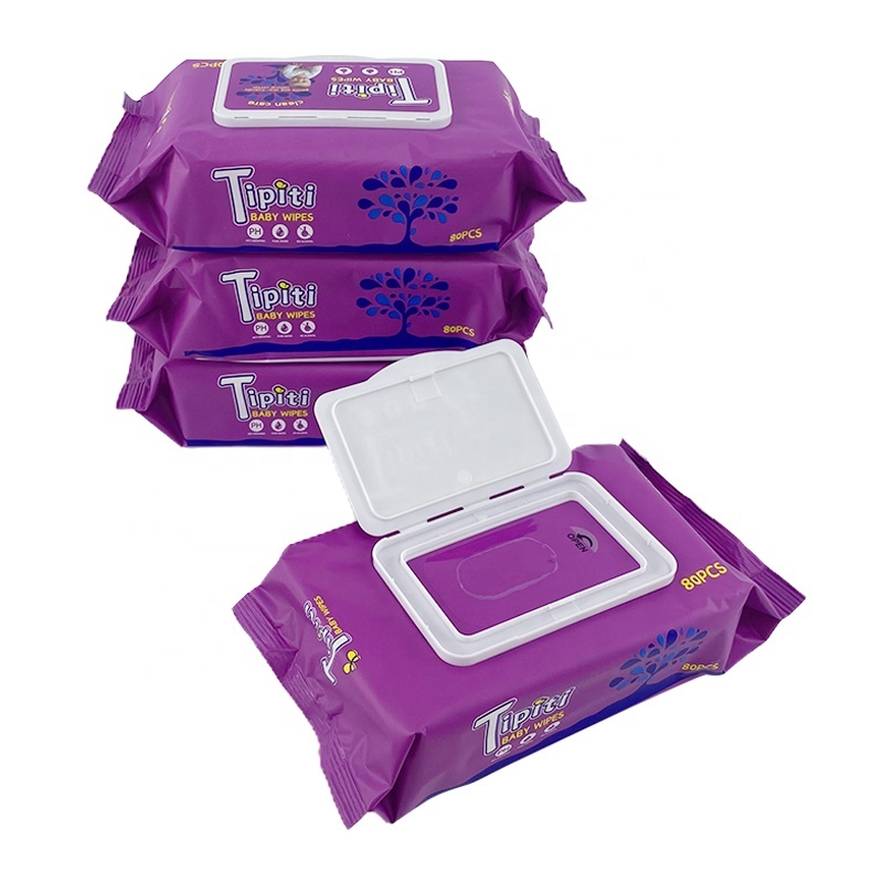 Free Sample Newborn Skin Care Wet Wipes Wholesale Ultra Soft Clean Scented Baby Wipes 80pcs