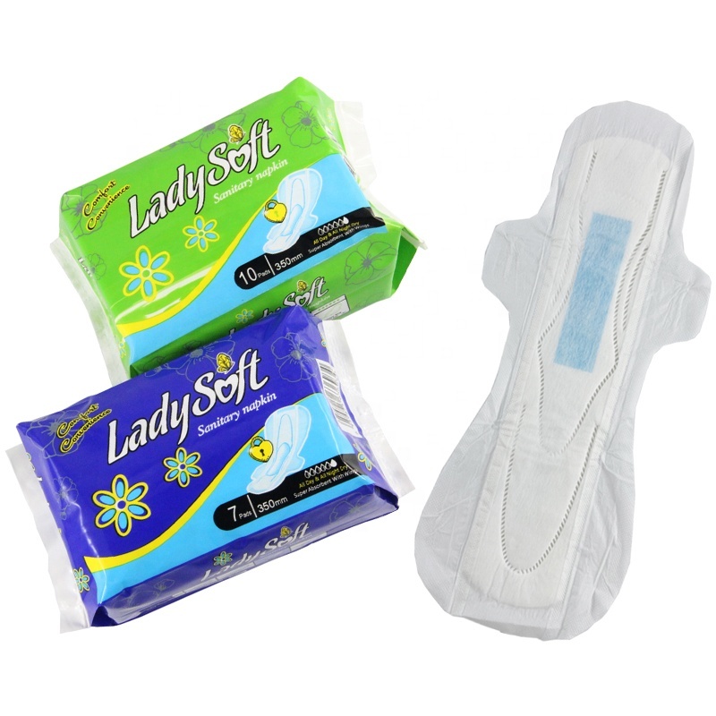 Strong absorption super thin free sample ladies sanitary napkins with anion