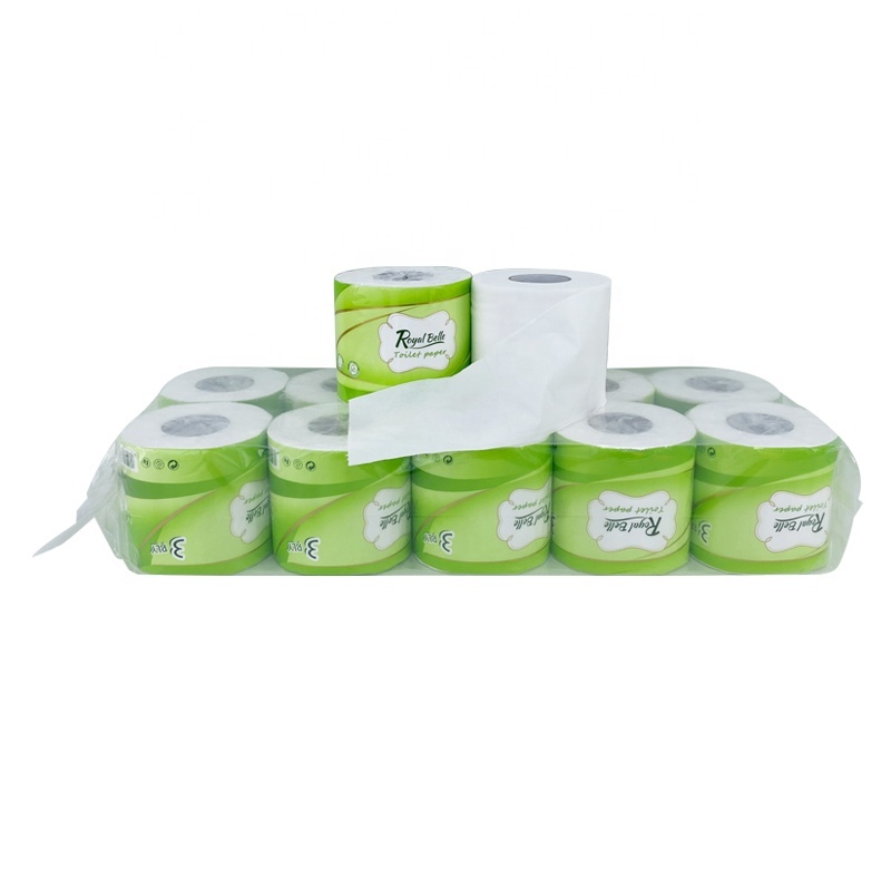 Embossed Unscented Wood Pulp Tissue Paper Wholesale Super Soft Hotel Bathroom Toilet Paper Roll