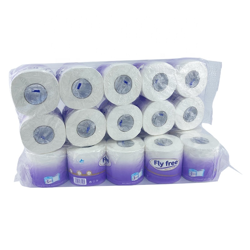 Free Sample Wholesale 3 Ply Ultra Soft Bathroom Toilet Tissue Paper Supplier