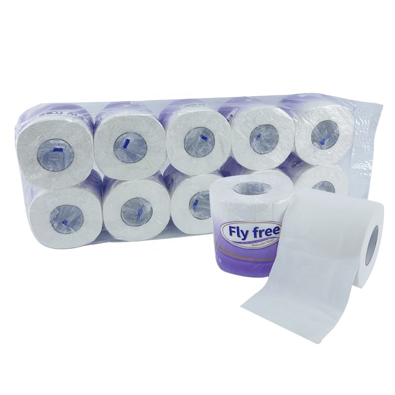 Wholesale High Quality Virgin Wood Pulp Bathroom 3ply Toilet Tissue Paper Roll Manufacturer